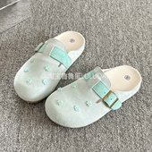 勃肯鞋 一脚蹬懒人鞋 女2026新款 外穿配裙子包头半拖鞋 夏季 鲁鲁蛋