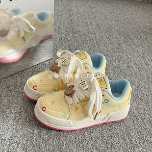 2025新款 春季 厚底小白鞋 鲁鲁蛋 百搭鞋 女款 小众不撞款 子 休闲板鞋