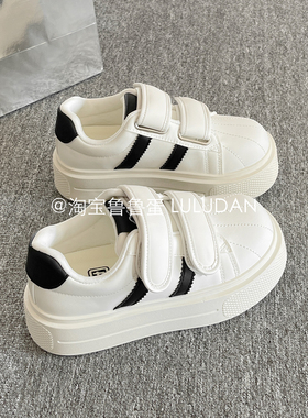 鲁鲁蛋 小个子增高厚底鞋女2026年新款春季板鞋小白鞋学生面包鞋