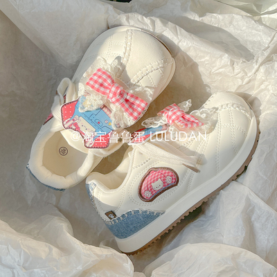 鲁鲁蛋 韩系厚底鞋子女2026新款爆款春季小白鞋阿甘鞋休闲运动鞋