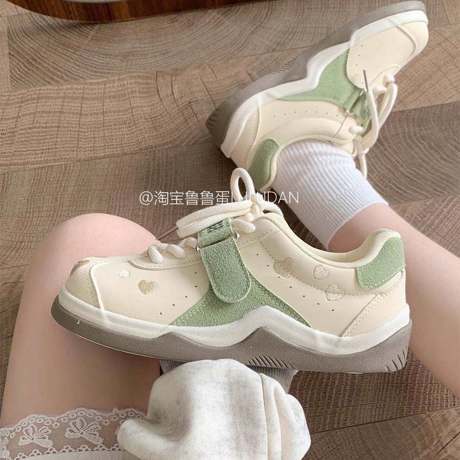 鲁鲁蛋 厚底小白鞋子女2025新款爆款夏季女鞋大头百搭运动休闲鞋