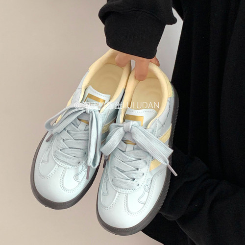 鲁鲁蛋 韩系板鞋女款2026新款爆款百搭户外小白鞋小众鞋子德训鞋