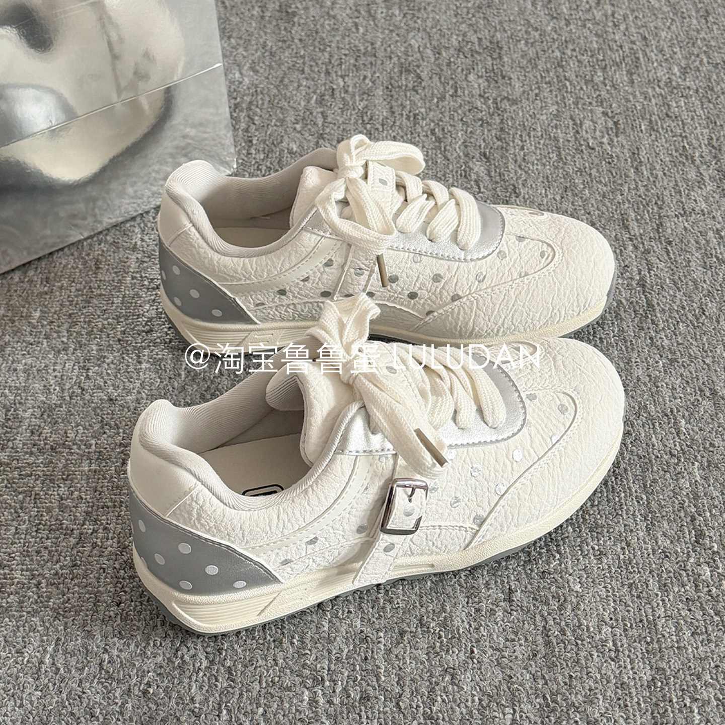 鲁鲁蛋 韩系休闲板鞋女款2026新款春季厚底小白鞋学生小众德训鞋,女鞋,休闲板鞋,淘宝优惠券,粉丝福利购,淘宝优惠卷