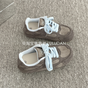 女款 2026新款 厚底小白鞋 鲁鲁蛋 百搭小众德训鞋 板鞋 子女鞋 潮 春季