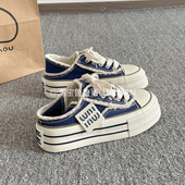 一脚蹬半拖厚底帆布鞋 百搭两穿休闲板鞋 女款 秋季 2026新款 鲁鲁蛋