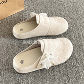 超火春夏配裙子外穿包头半拖鞋 鲁鲁蛋一脚蹬懒人勃肯鞋 女2026新款