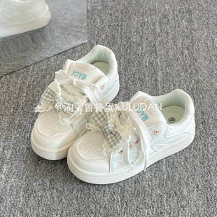 鲁鲁蛋 春季韩系面包鞋女鞋2026新款厚底小白鞋百搭小众休闲板鞋