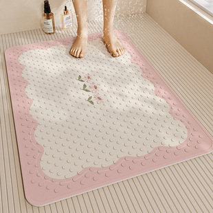 flowering防滑吸盘地垫 儿童老年人孕妇卫生间浴室洗澡防摔吸盘垫