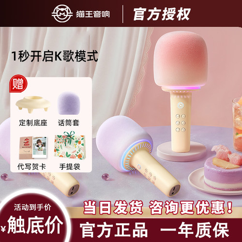 猫王灵感棒棒糖K歌话筒音响