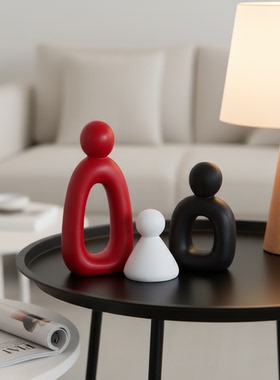 北欧简约抽象人物雕塑摆件