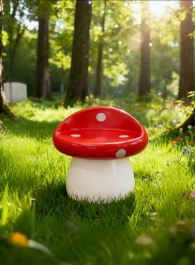 冬日可爱蘑菇毛绒庭院挂件