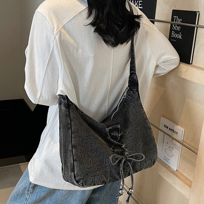 单肩包挎帆布包女大容量斜挎包