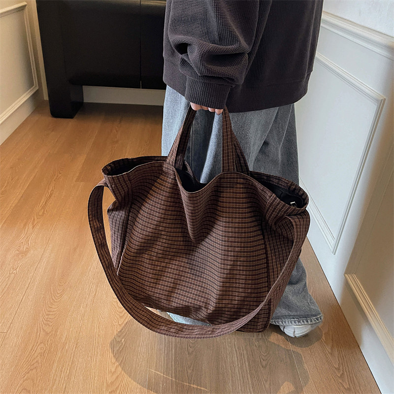 2025新款时尚大容量帆布包女小众托特包百搭斜挎包通勤单肩手提包,箱包皮具/热销女包/男包,通用款女包,淘宝优惠券,粉丝福利购,淘宝优惠卷