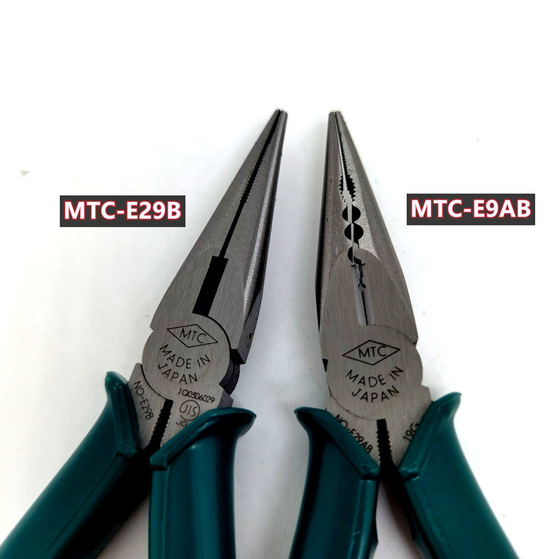原装日本MTC-E29AB6寸尖嘴钳防滑手柄 多用尖咀钳有牙电工钳剥线