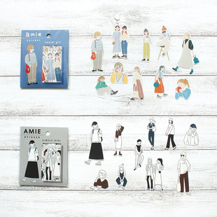 日本mindwave少女系列手帐贴纸包AMIE女生闺蜜日记相册DIY素材