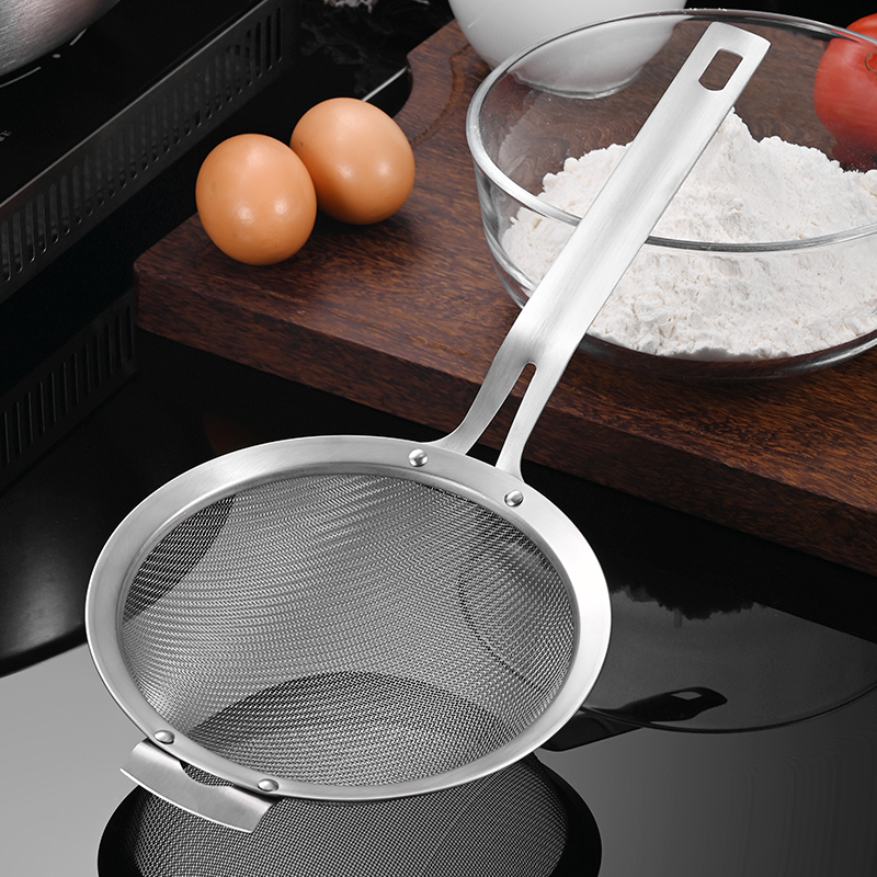 304过滤网筛30目大密度漏勺捞勺面粉珍珠奶茶豆浆漏炸网厨房家用