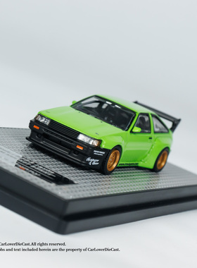INNO 1：64車模型 TOYOTA AE86 Levin PANDEM 火箭兔 綠色 IN64