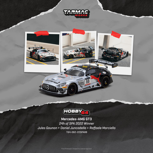 【预售定金】TW 1:64梅赛德斯AMG GT3 24h of SPA2022 Winner合金