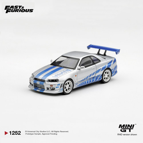 【预售定金】MINIGT1:64 日产尼桑Skyline GTR C-West 速激2 合金