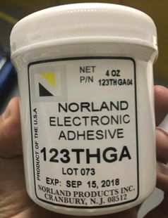 美國原裝 NORLAND諾蘭紫外線UV光學固化膠水NOA123THGA 112G裝
