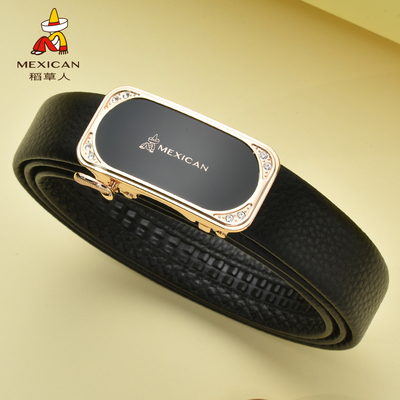 稻草人女头层牛皮腰带