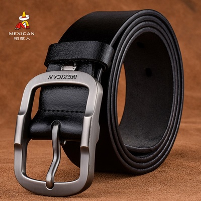 男士复古商务休闲风青年针扣皮带