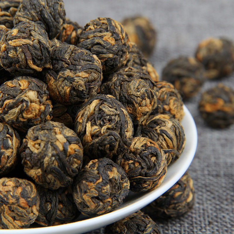 凤庆滇红茶龙珠散茶500g袋装送礼果香花香茶散装沱茶蜜香工夫茶叶