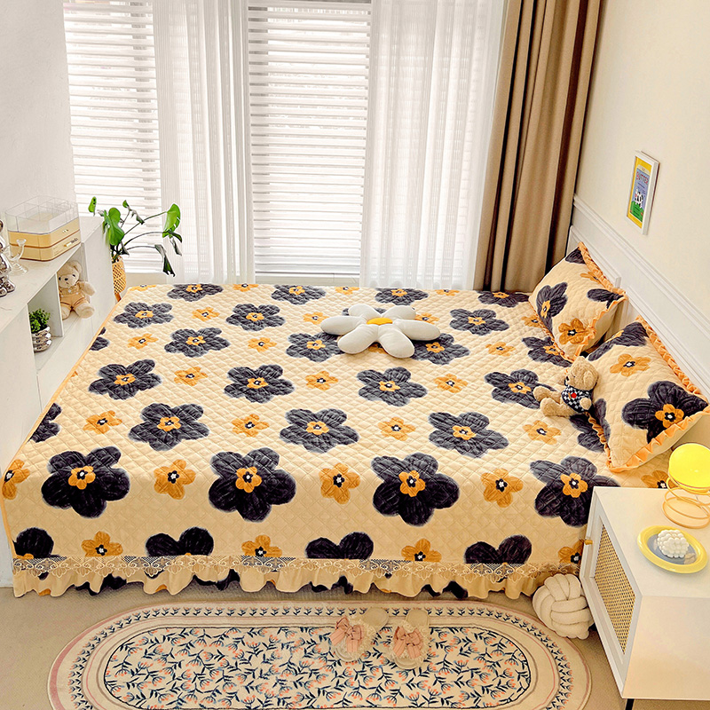 定做牛奶绒榻榻米床盖东北大炕