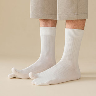 男士分趾袜纯棉无骨拇指外翻袜子日式木屐袜夹趾中筒袜二趾袜春秋