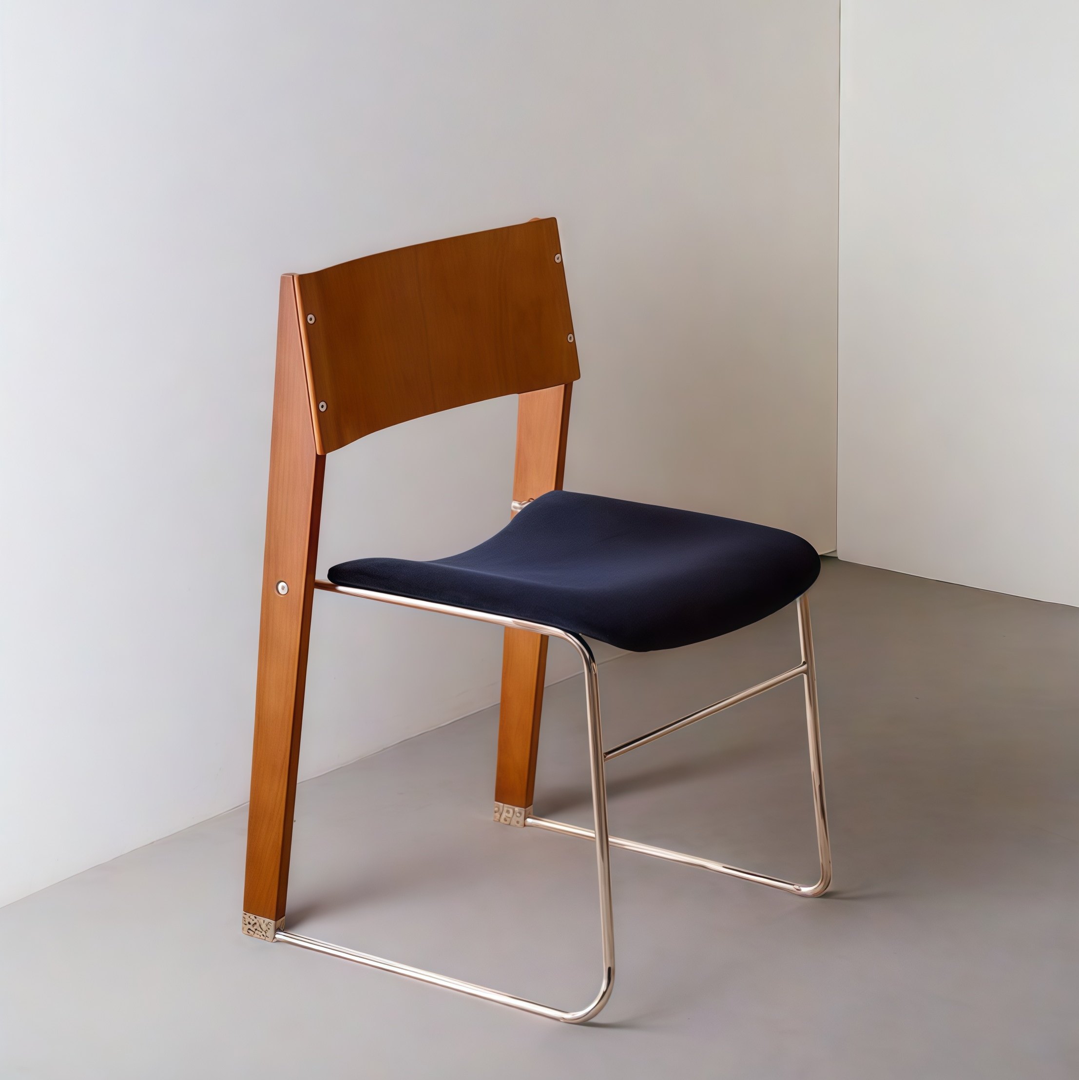 设计师包豪斯餐椅轻奢高级感创意家用法式实木复古餐桌椅中古椅子