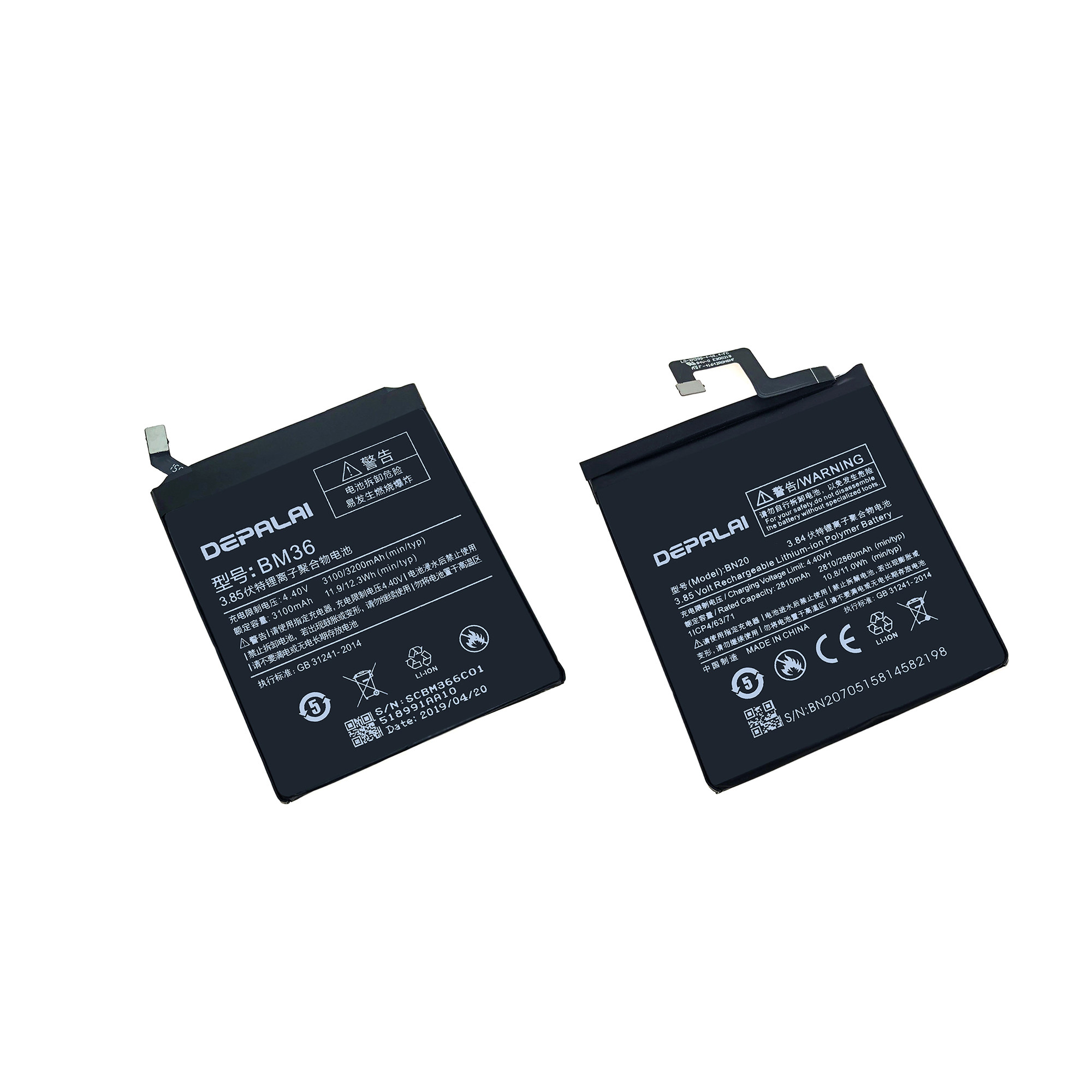 适用小米6 5c 5s 5x a1a2 6x电池bm22 bm36 bm37 bm39 bn31 bn36