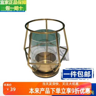 宜家蜡烛灯帕邦德小圆蜡烛托烛台复古风金属烛台蜡烛灯浪漫烛光