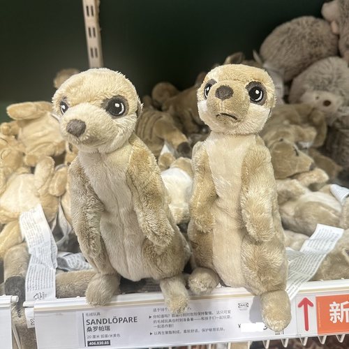 IKEA宜家桑罗帕瑞毛绒玩具狐獴米黄色儿童玩偶公仔布艺类玩具包邮