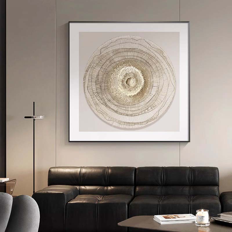 现代抽象入户玄关装饰画高级个性正方形餐厅挂画客厅沙发背景壁画图片