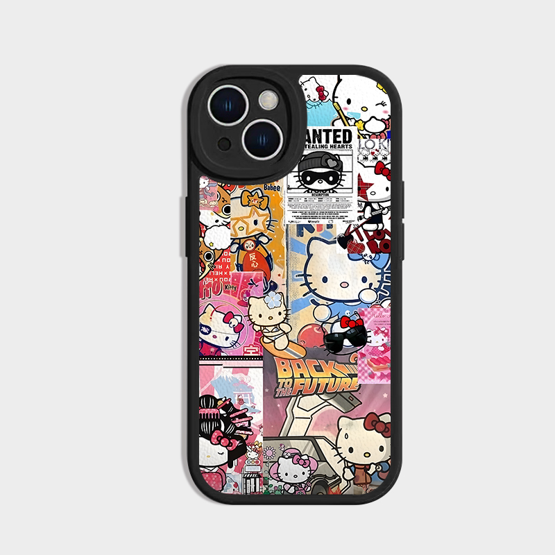 卡通拼图凯蒂猫 菲林适用iPhone15_16手机壳华为nova畅享60苹果13vivos18复古IQOO10小米14少女新款OPPOreno9