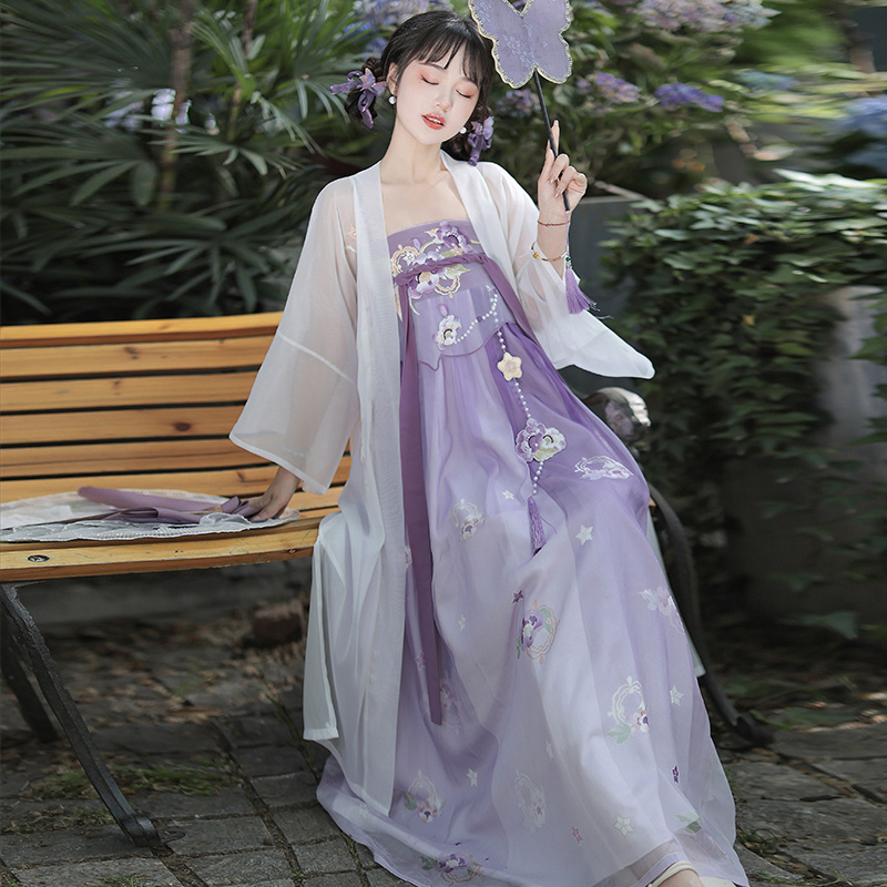 琉夏原创汉服女中国风改良日常汉元素吊带裙超仙气古风连衣裙春夏