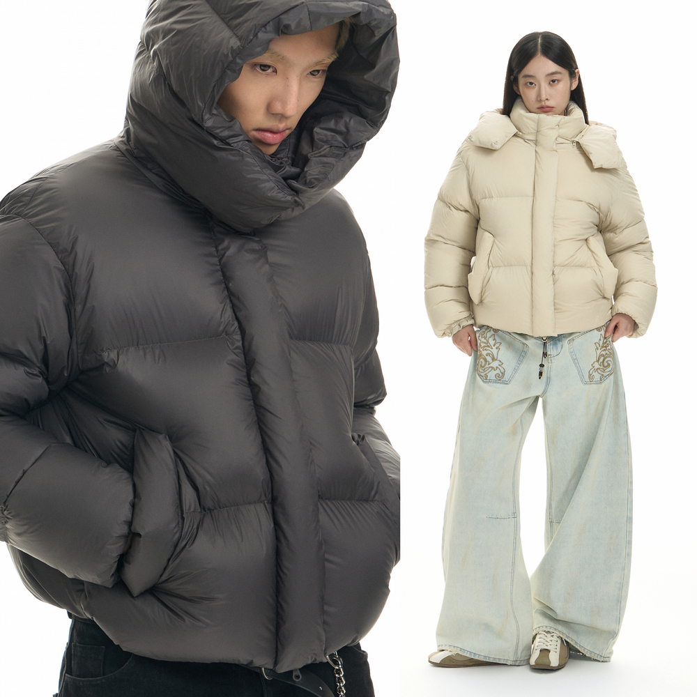 TGNS可拆卸连帽羽绒服
