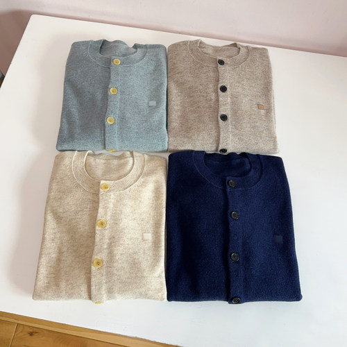 NGRM绵羊毛笑脸针织开衫