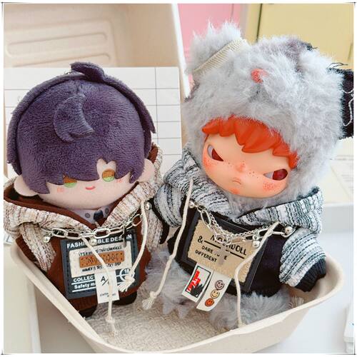 小野公路日志系列搪胶毛绒公仔挂件Hirono娃衣卫衣10cm娃衣着替