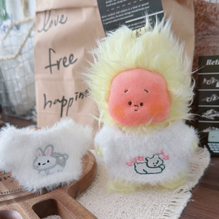 大风中凌乱星星人娃衣好梦气象局白色毛衣10cm公仔玩偶服装着替