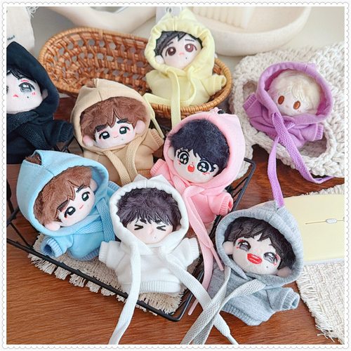 娃衣迷你衣服5cm娃衣娃帽5厘米7cm动物体海星体纯色卫衣黑白粉紫