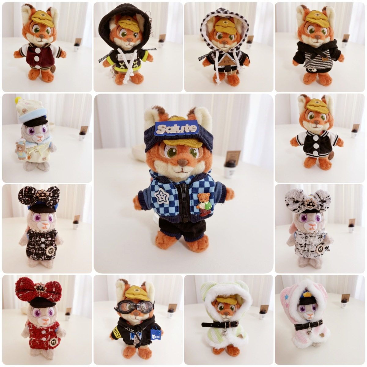 【仅售衣服】尼克小狐狸挂件娃衣服披肩朱迪钥匙扣套装新年学院