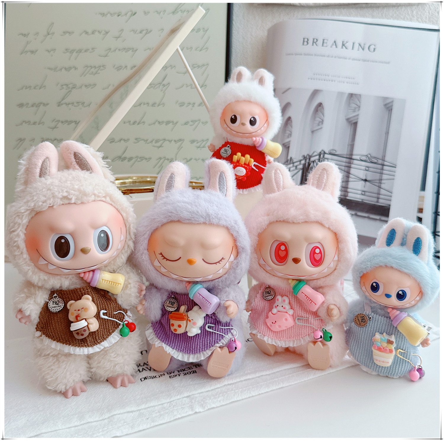 labubu拉布布衣服10cm自嘲熊