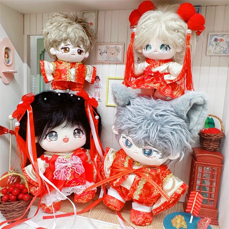 月亮公仔新款新年套装裙子衣服