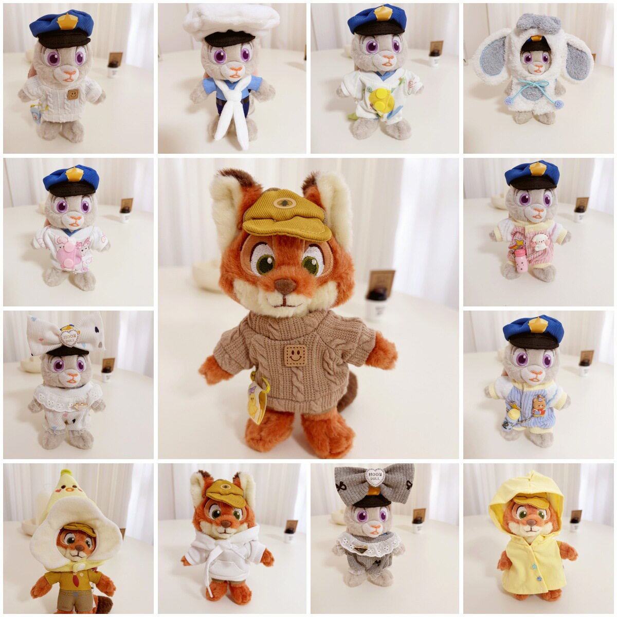 【仅售衣服】尼克小狐狸挂件娃衣服披肩朱迪钥匙扣套装连体衣毛衣