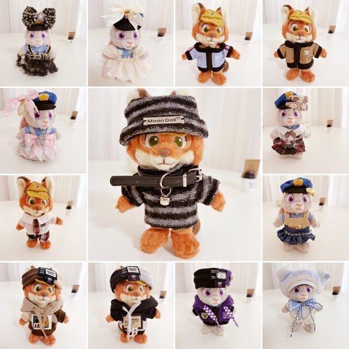 【仅售衣服】尼克小狐狸挂件娃衣服披肩朱迪钥匙扣套装卫衣连衣裙