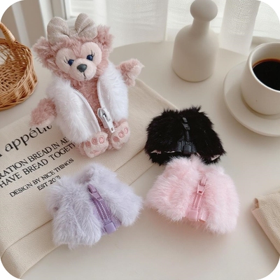 4.0labubu拉布布装扮衣服10cm娃衣雪莉玫棉花娃娃大笨狗毛绒马甲