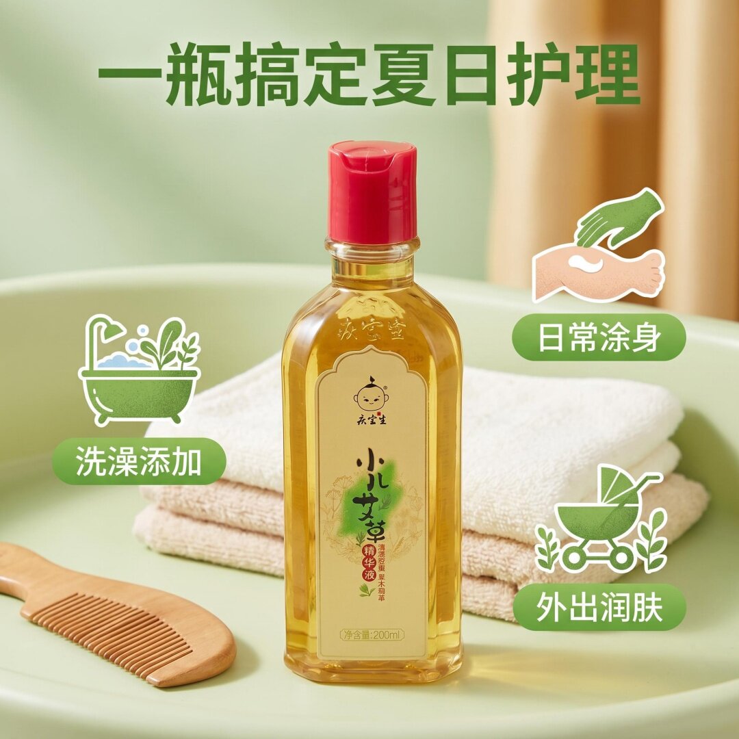 防叮舒缓祛痱子艾草精华液生小儿