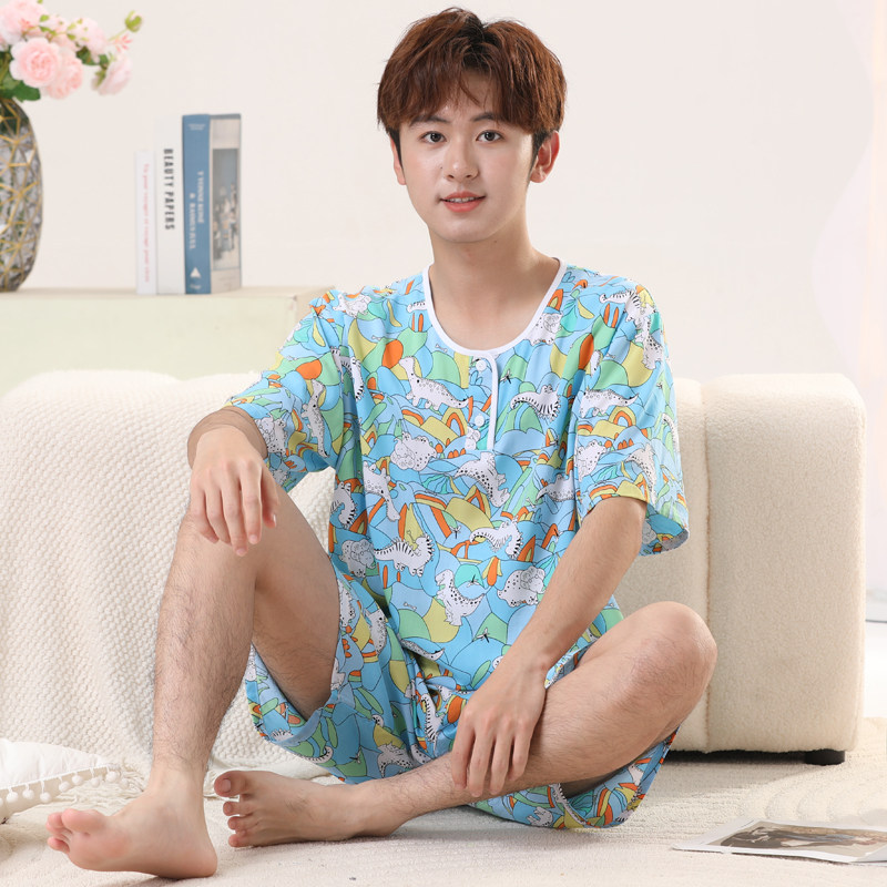 夏季棉绸睡衣青少年套装