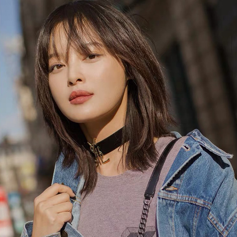 七十七妃辛芷蕾同款假发梨花头锁骨发短发内扣女中长发整顶全发套